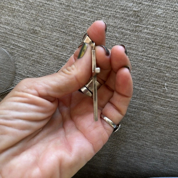 Sterling silver modern large cross on sterling chain unisex 925 - Picture 10 of 10